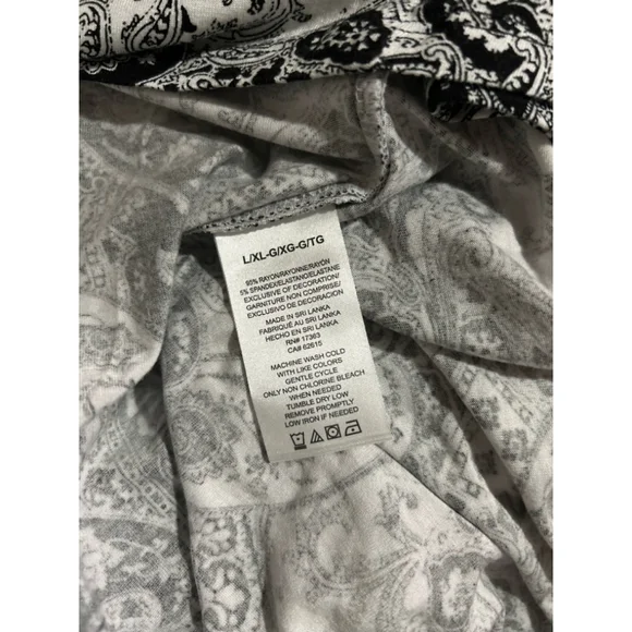 ELLEN TRACY Womens Caftan - Soft Stretch Jersey Zip Front Lounge Caftan L/XL - Picture 11 of 11